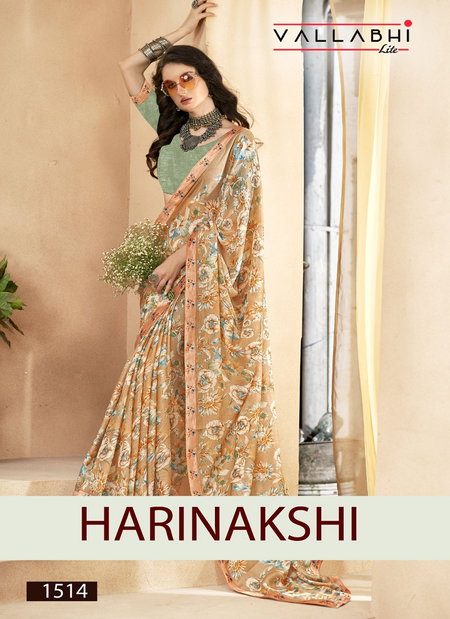 Harinakshi By Vallabhi Printed Chiffon Daily Wear Saree Wholesale Shop In Surat